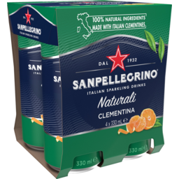 Photo of San Pellegrino Clementina Sparkling Cans 4x330ml