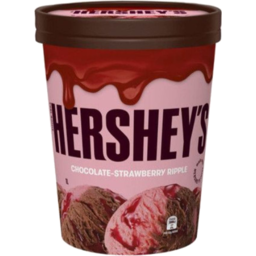Photo of Hershey Ice Cream Chocolate Strawberry Tub