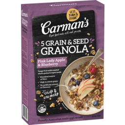 Photo of Breakfast, Carman's Pink Lady Apple & Blueberry 5 Grain & Seed Granola 450 gm