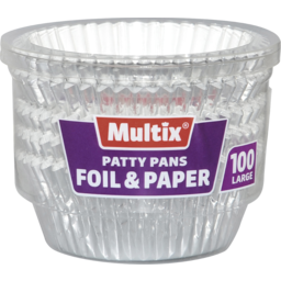 Photo of Multix Baking Aids Patty Pans Large Silver Paper And Foil x 100