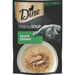 Photo of Dine Melting Soup Tuna & Chicken Cat Food 40g
