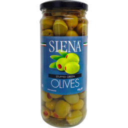 Photo of Siena Green Stuffed Olives 450g