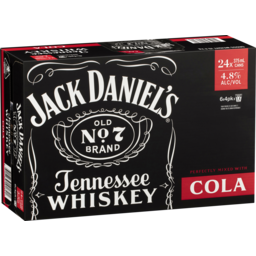 Photo of Jack Daniel's Tennessee Whiskey & Cola Cans 24x375ml