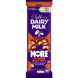 Photo of Cadbury Dairy Milk More Mixed Roast Nuts Chocolate Block 165g