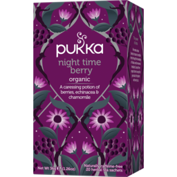 Photo of Pukka Herbs Organic Night Time Berry Tea 20 Pack 36g