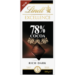 Photo of Lindt Excellence Dark 78% Cocoa Chocolate Block 100g