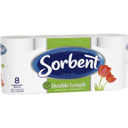 Photo of Sorbent Toilet Roll Double Length 8pk