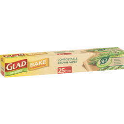 Photo of Glad To Be Green Bake & Cooking Compostable Brown Paper 25m X 30cm 30cm