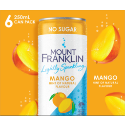 Photo of Mount Franklin Lightly Sparkling Mango Hint Of Natural Flavour No Sugar