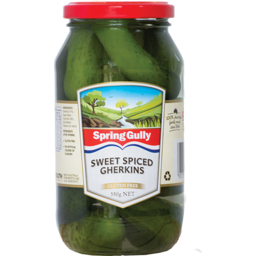 Photo of Spring Gully Sweet Spiced Gherkins 550gm