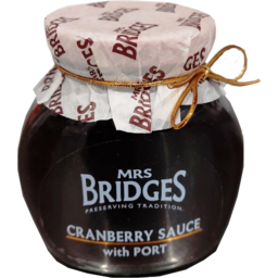 Photo of Relish, Mrs Bridges Cranberry Sauce with Port 340 gm