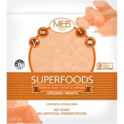 Photo of MEB Organic Pumpkin, Sweet Potato and Turmeric Wraps 250g