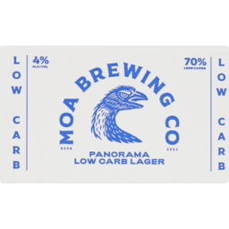 Photo of Moa Beer Panorama Low Carb Lager 330ml 6 Pack