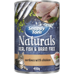 Photo of Snappy Tom Naturals Adult Cat Food Sardines with Chicken Can