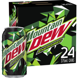 Photo of Mountain Dew Energised Soft Drink 375ml 24pk