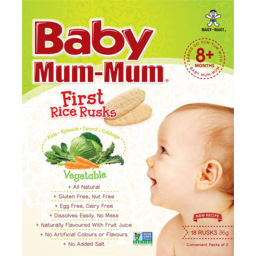 Photo of Baby Mum Mum First Rice Rusks Vegetable 8+ Months 18 Pack 36g