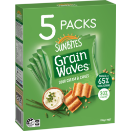 Photo of Sunbites Grain Waves Sour Cream & Chives 5 Pack