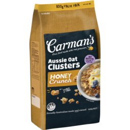 Photo of Carman's Aussie Oat Clusters Honey Crunch Value Pack 800g