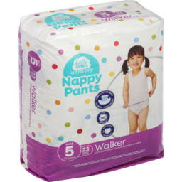Photo of Little Ones Ultra Dry Nappy Pants Walker Size 5 23 Pack