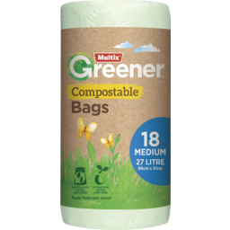 Photo of Multix Greener Compostable Bags Medium 18 Pack