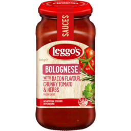 Photo of Leggos Pasta Sauce Bolognese Bacon, Tomato & Herbs