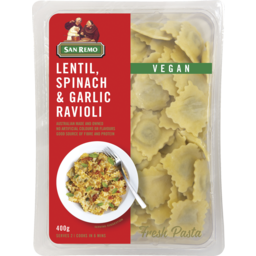 Photo of San Remo Vegan Lentil Spinach & Garlic Ravioli 400gm