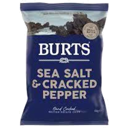 Photo of Burts Sea Salt & Crushed Peppercorns British Hand Cooked Potato Chips 150g