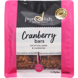 Photo of Pure Delish Cranberry Snack Bar 4 Bar Multipack