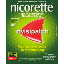 Photo of Nicorette Nicotine 16hr Invisipatch 25mg 7 Pack