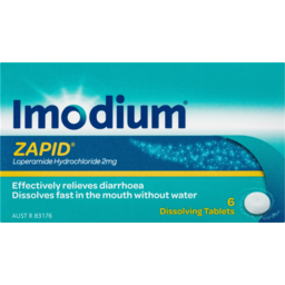 Photo of Imodium Zapid Diarrhoea Relief 2mg Dissolving Tablets 6 Pack
