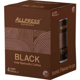 Photo of Allpress Espresso Black Iced Specialty Coffee 4x240ml