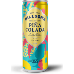 Photo of Billson's Pina Colada Island Cocktail Can 355ml 4pk