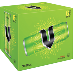 Photo of V Energy Drink Green Can 6pk