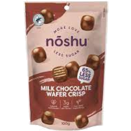 Photo of Noshu Bite Less Sugar Milk Chocolate Wafer 100gm