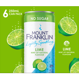 Photo of Mount Franklin Lightly Sparkling Lime Hint Of Natural Flavour No Sugar