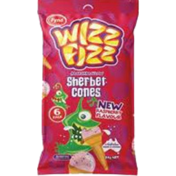 Photo of Fyna Wizz Fizz Raspberry Sherbet Cones 6 Pack