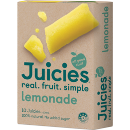 Photo of Juicies Lemonade Fruit Juice Ice Blocks 10 Pack 