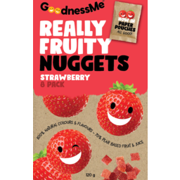 Photo of Goodness Me Strawberry Fruit Nuggets 8 Pack 120g