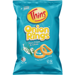 Photo of Thins Onion Rings Sour Cream & Chives 85gm