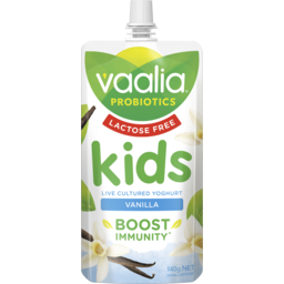 Photo of Vaalia Lactose Free Kids Probiotics Yoghurt Vanilla 140g