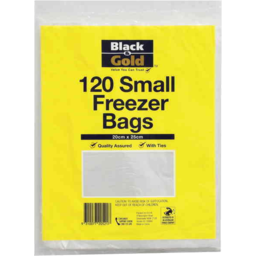 Photo of Black & Gold Freezer Bags Small 120