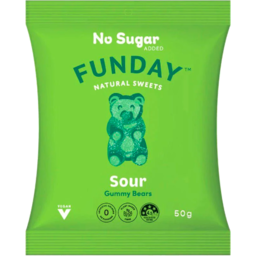 Photo of Funday Sour Vegan Gummy Bears 50g
