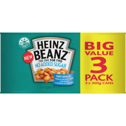 Photo of Heinz Beanz Baked Beans No Added Sugar Big Value 3 Pack 900g