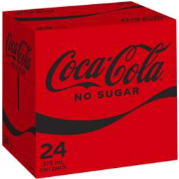 Photo of Coca Cola Coke No Sugar Cans 375ml X 24 Pack