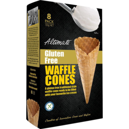 Photo of Altimate Gluten Free Waffle Ice Cream Cones 8 Pack 130g