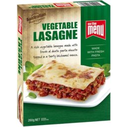Photo of On The Menu Lasagne Vegetable 260gm