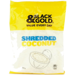 Photo of Black & Gold Shredded Coconut 250g