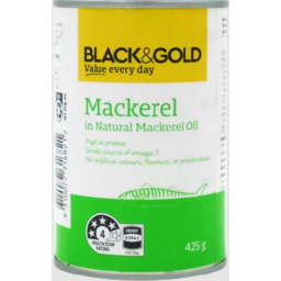 Photo of Black & Gold Mackerel In Natural Oil