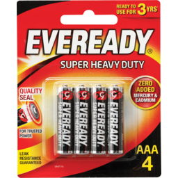 Photo of Ace Eveready Super Heavy Duty Battery AAA 4 Pack
