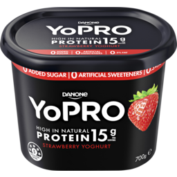 Photo of Danone YoPRO Strawberry Yoghurt 700g